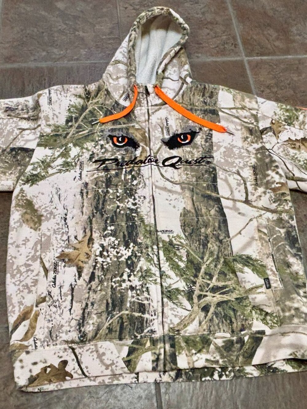 ~~Predator Quest Hoodie Mens XL Camo Cabela's ZONZ Woodland Hunting Pullover